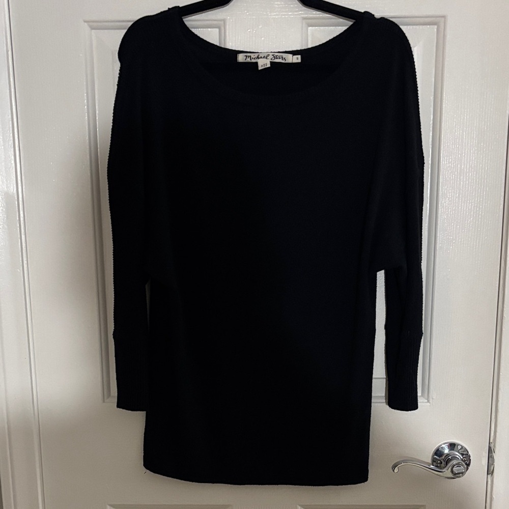 Michael Stars Black Long Sleeve Knit Shirt